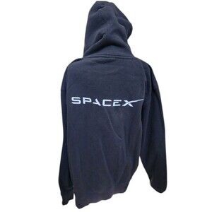Space X Black Pullover Hoodie Size Large Unisex